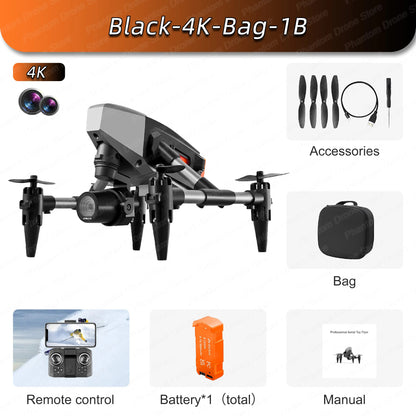 XD1 Mini Drone - 4K Professional 8K Dual Camera 5G WIFI Height Maintaining Four Sides Obstacle Avoidance RC Quadcopter Toy