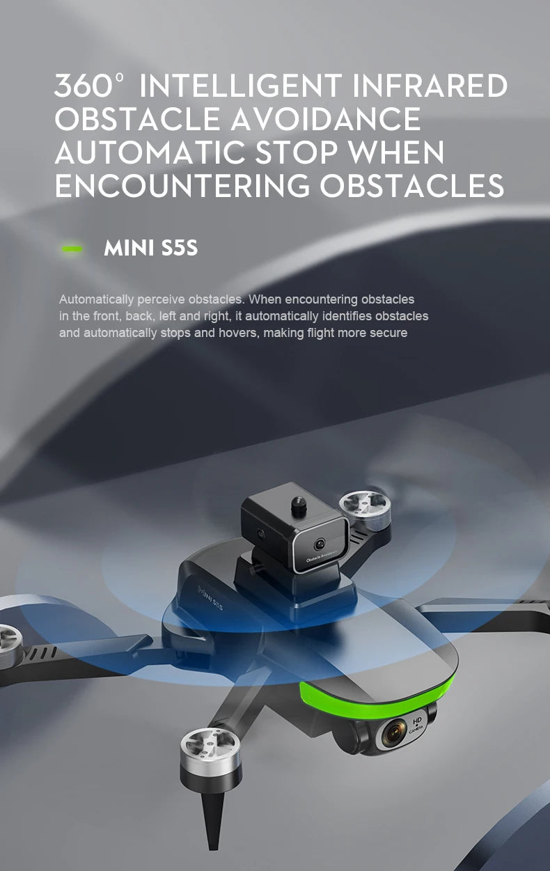 S5S Drone - 4k Profesional 8K HD Camera Obstacle Avoidance Aerial Photography Brushless Foldable Quadcopter 1.2km 19 S5S Drone, 360 intelligent infrared obstacle avoidance automatic stop when encountering