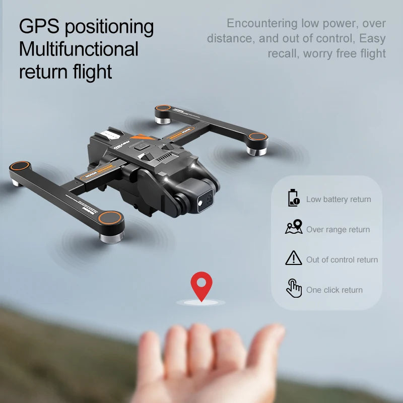 RG700 Pro Drone, GPS-powered drone with auto-return feature for safe and easy retrieval in case of low battery or loss of control.