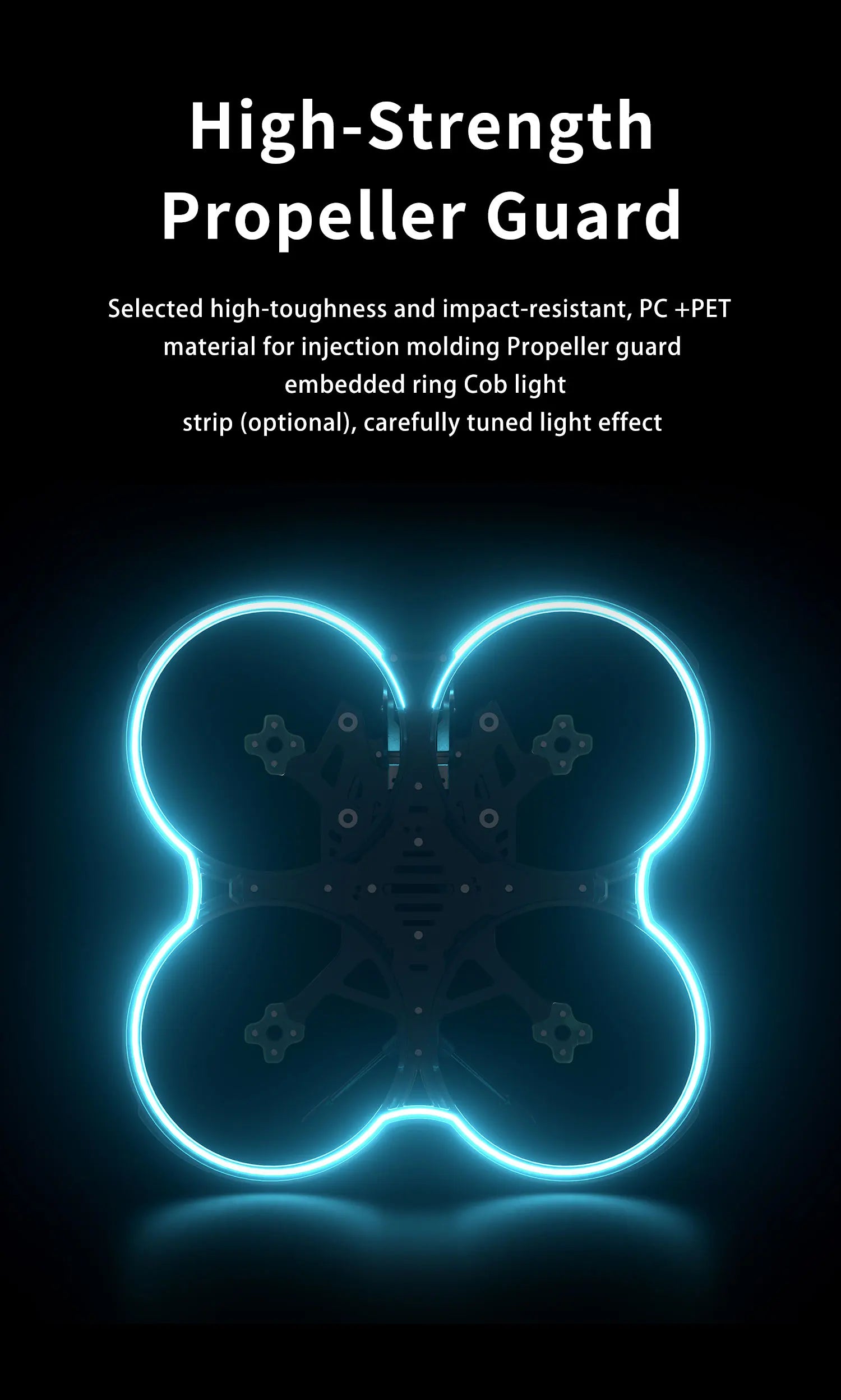 High-Strength Propeller Guard Selected high-toughness and impact-resistant