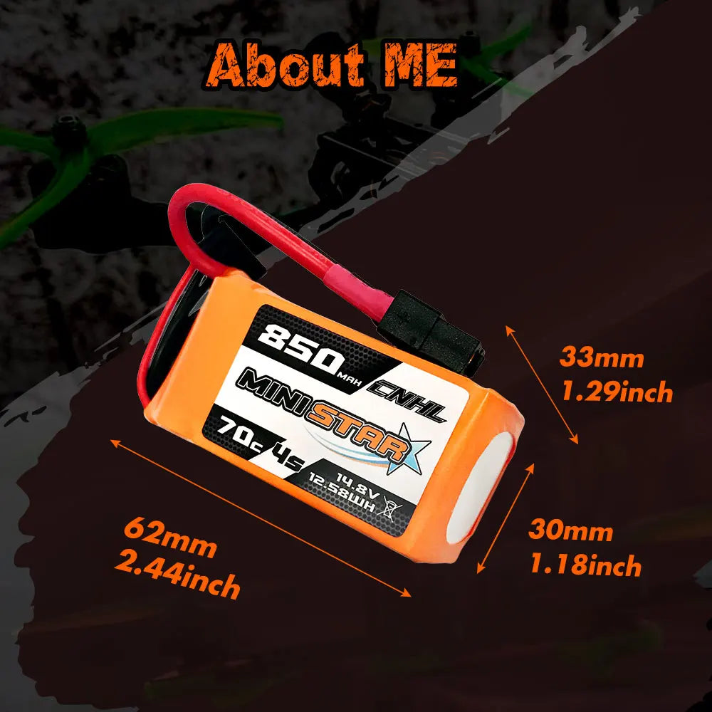 2/4PCS CNHL 4S 14.8V Lipo Battery for FPV - 850mAh 70C MiniStar Series With XT60 Plug For RC FPV Racing Drone Mini Quadcopter Airplane 11 2/4PCS CNHL 4S 14.8V Lipo Battery for FPV, 4.If the new battery won’t hold a full charge or loss the charge very quickly