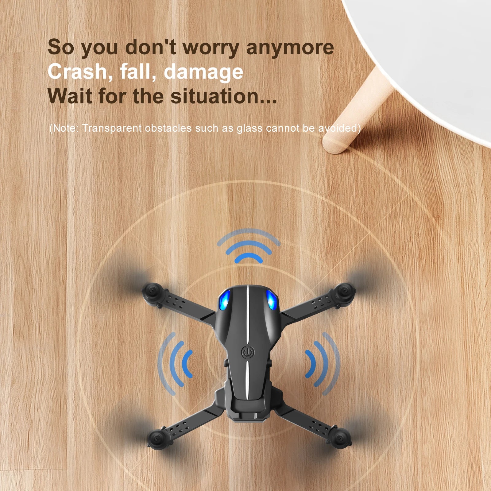 KBDFA KY907 Mini Drone - 4K HD Dual Camera Drone Automatic Obstacle Avoidance Foldable Quadcopter FPV Height Keep RC Dron Toy Gift 28 so you don't worry anymore crash, fall, damage wait for