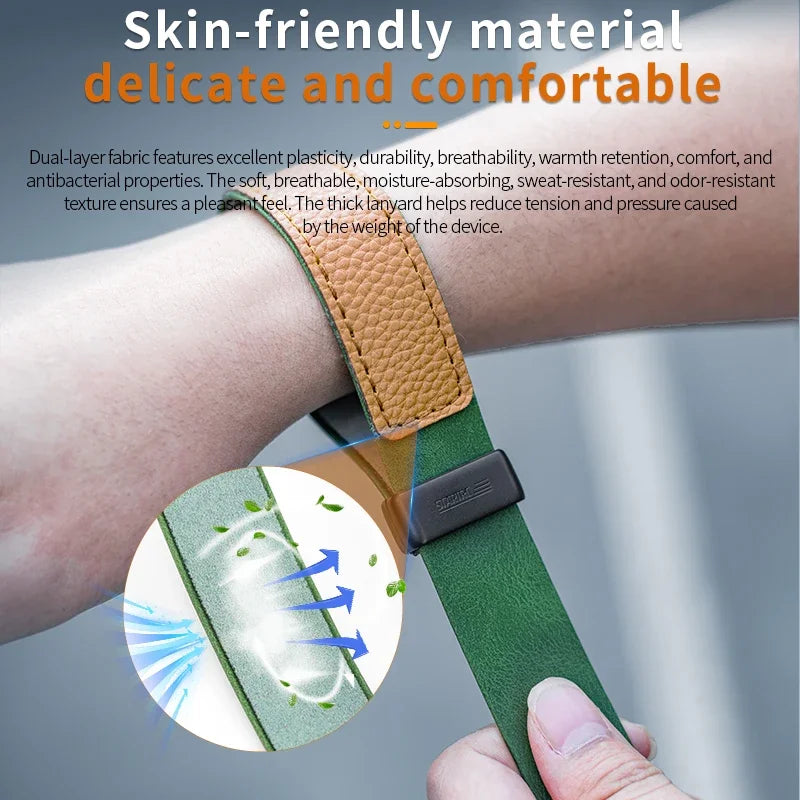 STARTRC Pocket 3 Wrist Strap, Soft, breathable fabric offers comfort and odor resistance; thick lanyard reduces pressure; quick-release design ensures easy use.