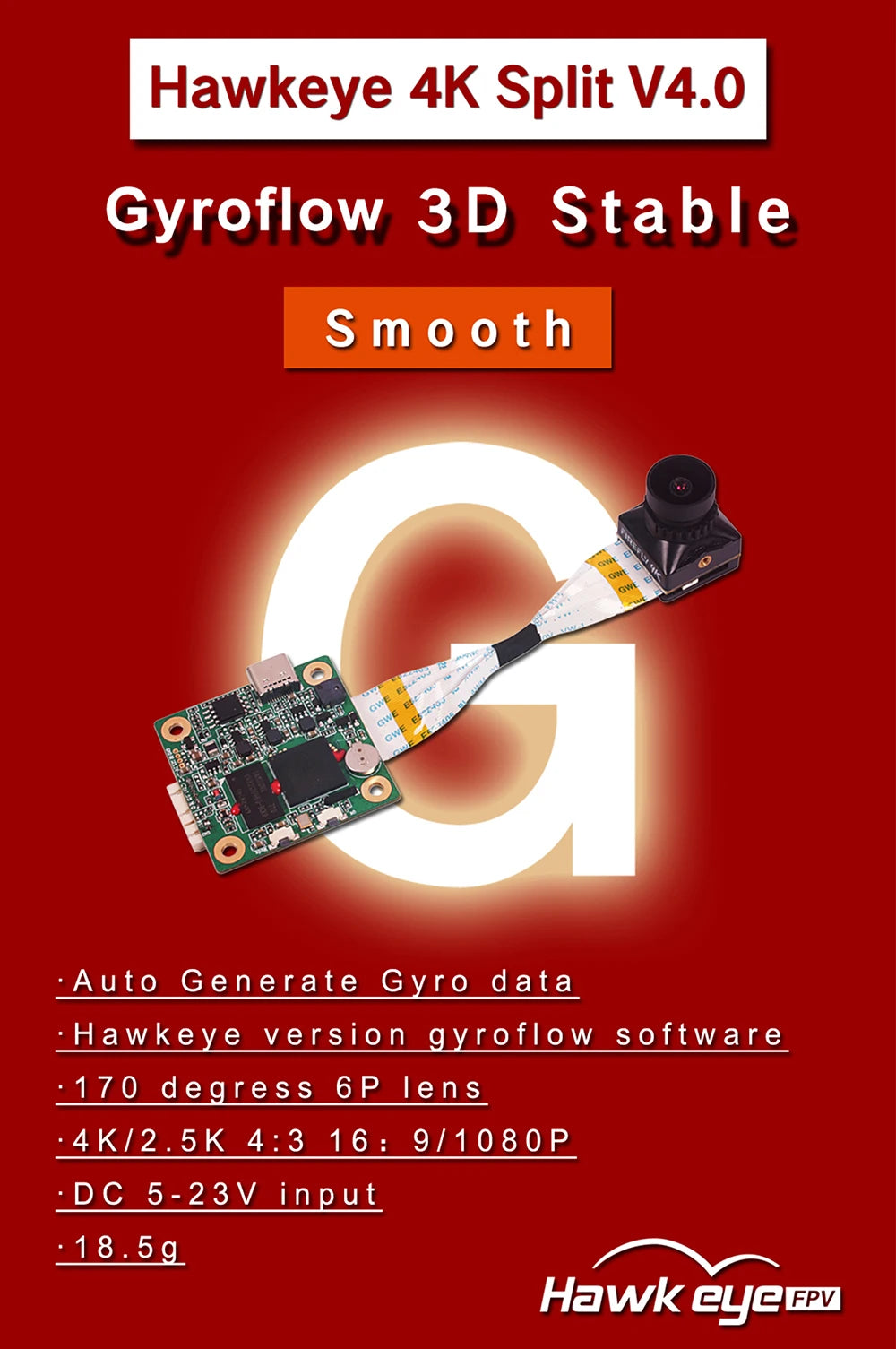 Hawkeye Firefly Nakedcam/Splite FPV Camera Drone - 4k Camera V4.0 3D Gyroflow FOV 170 DVR Micro Camera for DIY Drone RC Car Parts 19 Hawkeye Firefly Nakedcam/Splite FPV Camera Drone, After purchase: 1.If you are satisfied,please express your use feeling