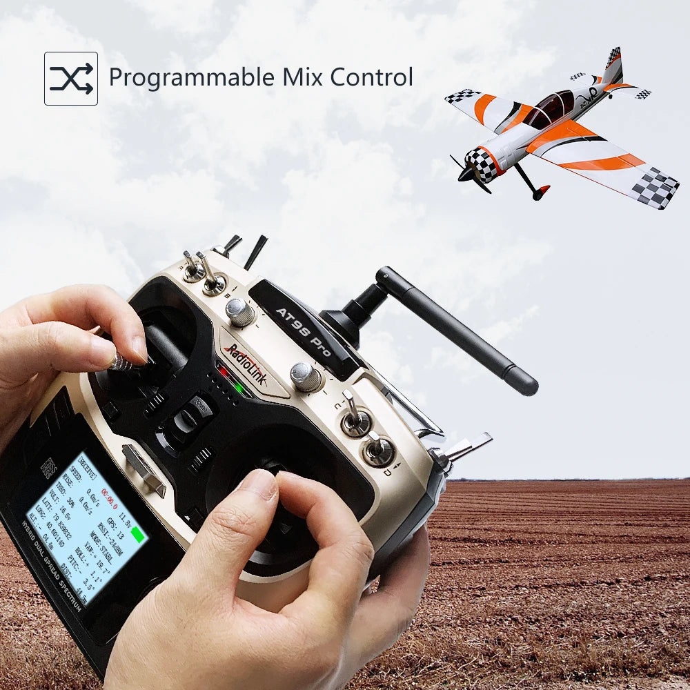 RadioLink AT9S PRO, setting simplicity,Excellent Anti-interference, Real-time Telemetry, USB upgrade