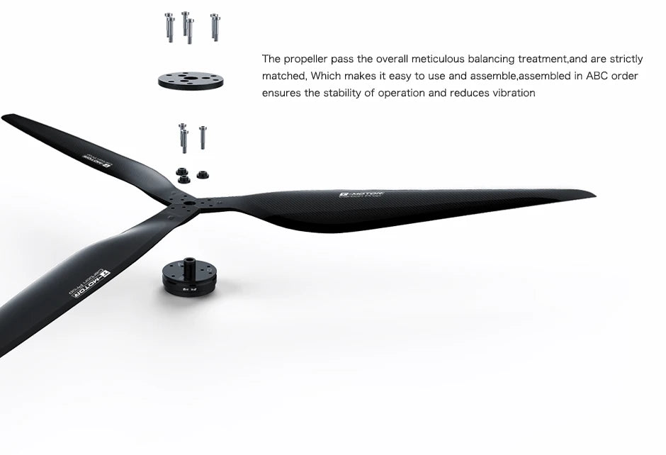 T-Motor G27*8.8"inch 3 Blades Prop, the propeller pass the overall meticulous balancing treatment,and are strictly matched .
