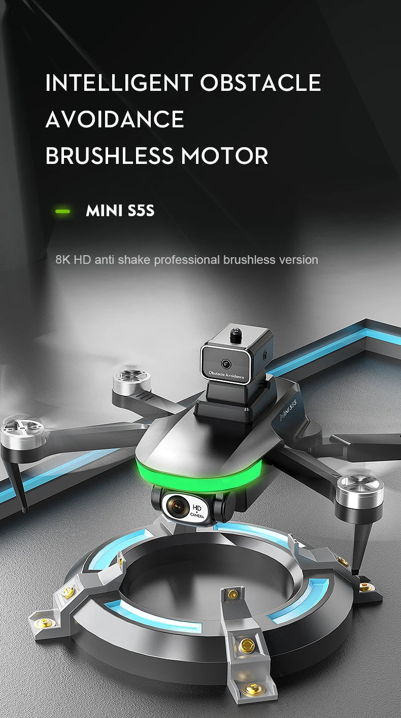 S5S Drone, intelligent obstacle avoidance brushless motor mini sss 8k