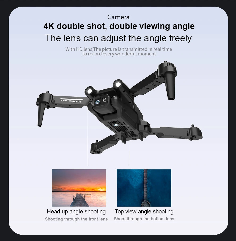 GT2 Mini Drone, lens can adjust the angle freely with hd lens,the picture