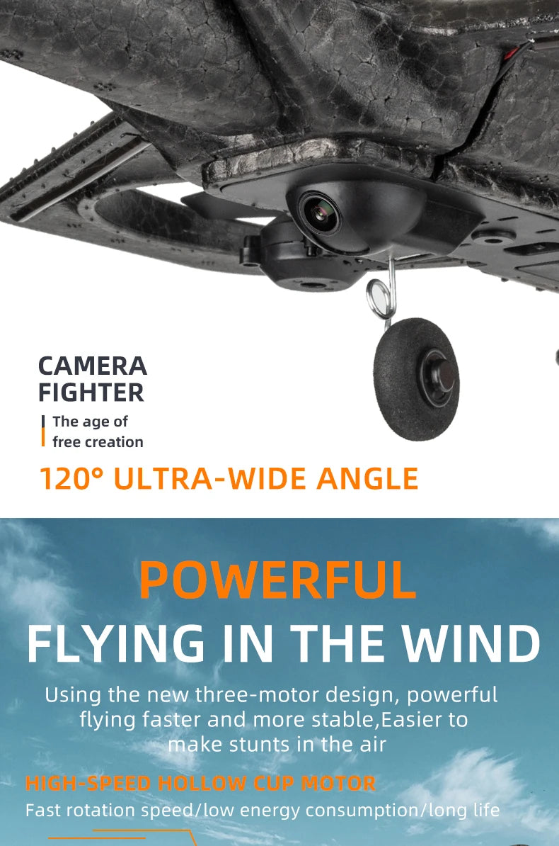 X66 Foam RC Airplane - with 108p 120° Wide Angle Camera Radio Controlled Palne Remote Control Aircraft Fighter Drone Toys for Boys 11 X66 Foam RC Airplane, CAMERA FIGHTER The age of free creation 1200 ULTRA-WIDE