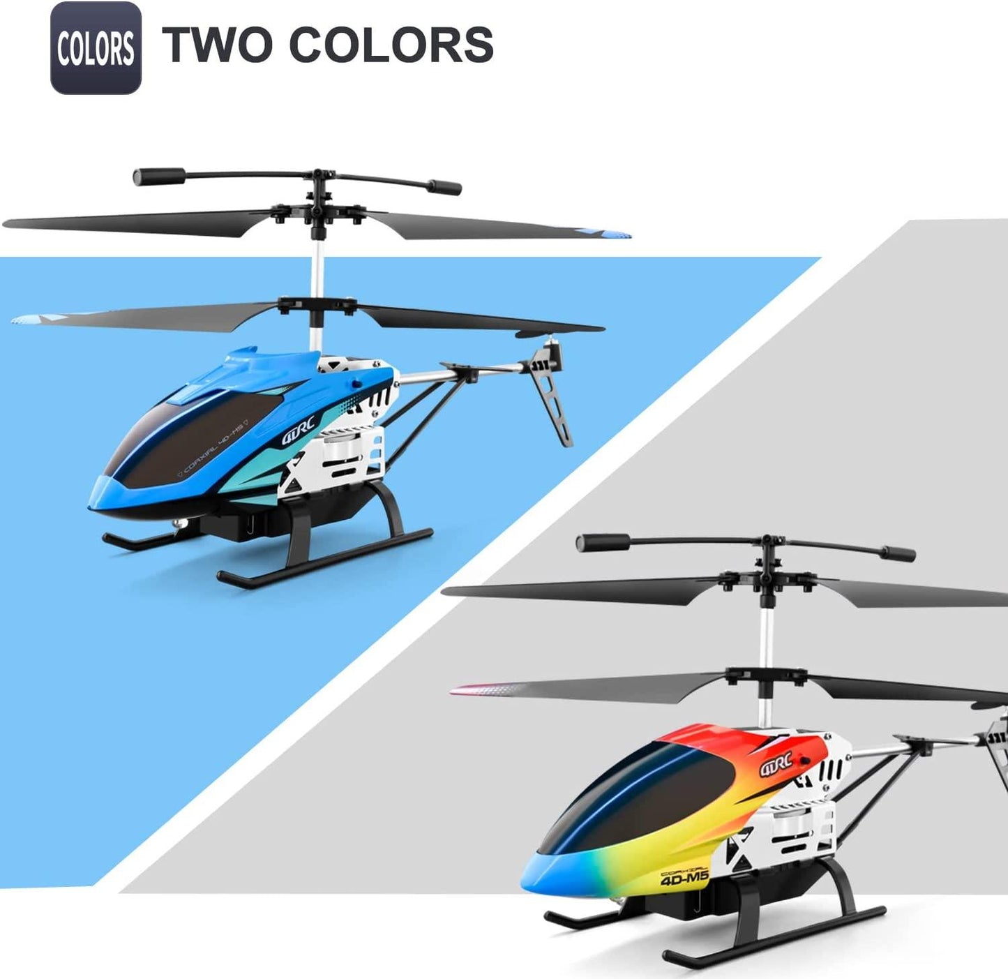 4DRC M5 RC Helicopter - 3.5 Channel Aircraft with Gyro Altitude Hold Drone Indoor Flying Kid Toy Gift for Boys Girl - RCDrone