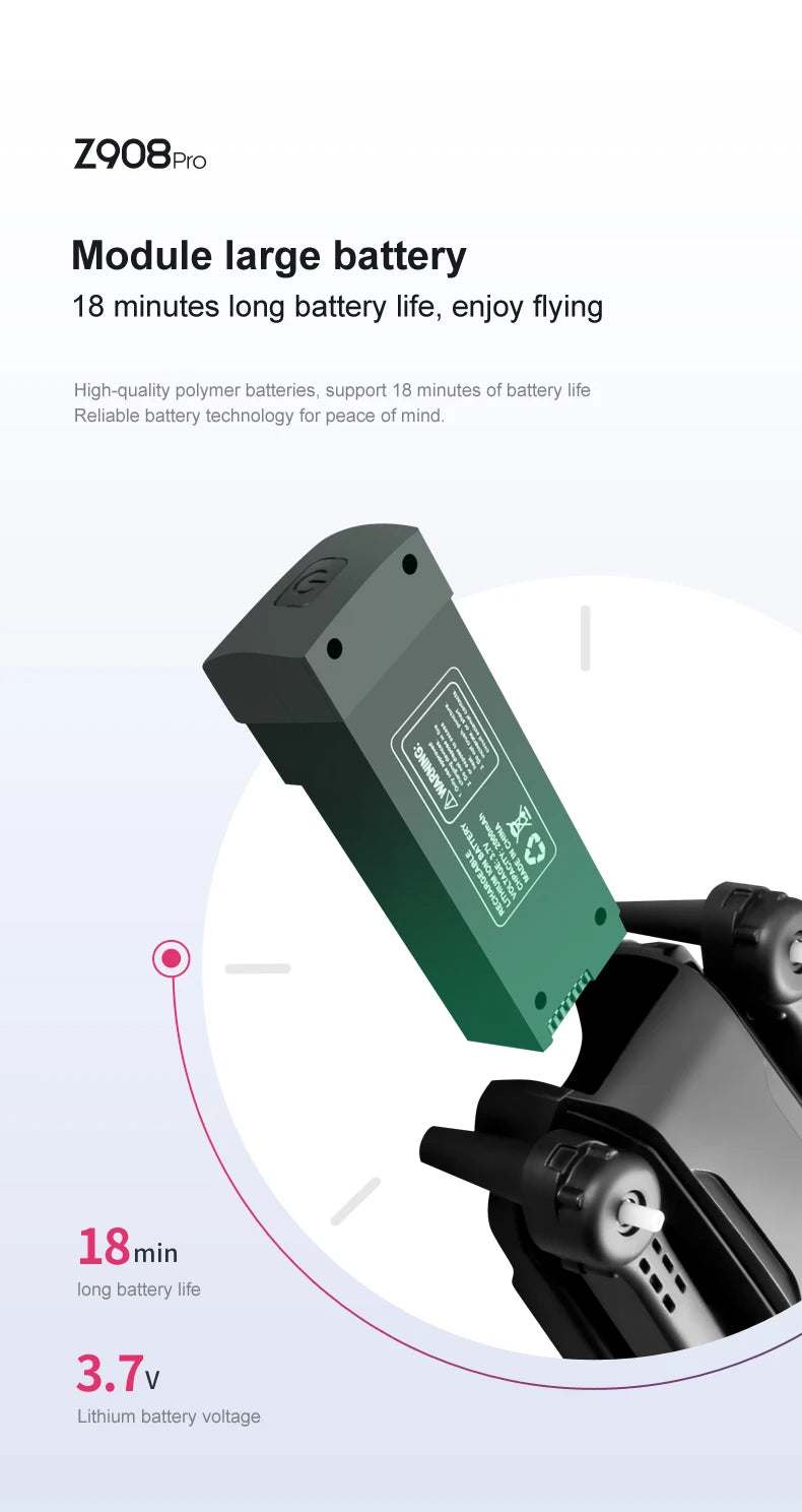 QJ Z908 Drone - Mini Dual4K ESC WIFI FPV Obstacle Avoidance Low Battery Alarm Four-Axis Folding Remote Control Helicopter Toys 39 QJ Z908 Drone, z908pro module large battery 18 minutes long battery life