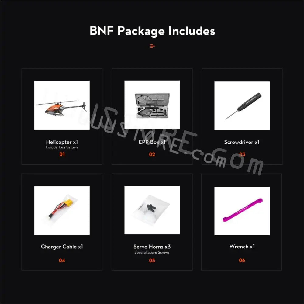 Package Includes Helicopter xI EPP EEE Screwdriver xl Include