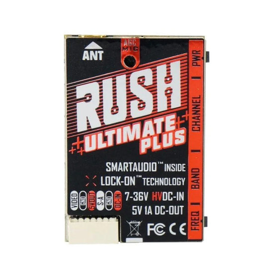 RUSH TANK Ultimate PLUS VTX - 5.8GHz 48CH 2-8s 800mW Video Transmitter w/ Smart Audio AGC MIC FPV Racing Drone
