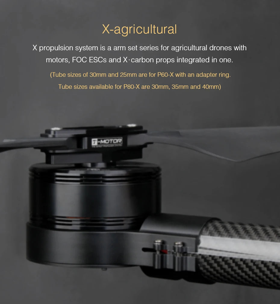 T-MOTOR, X-agricultural propulsion system is a arm set series for agricultural drones