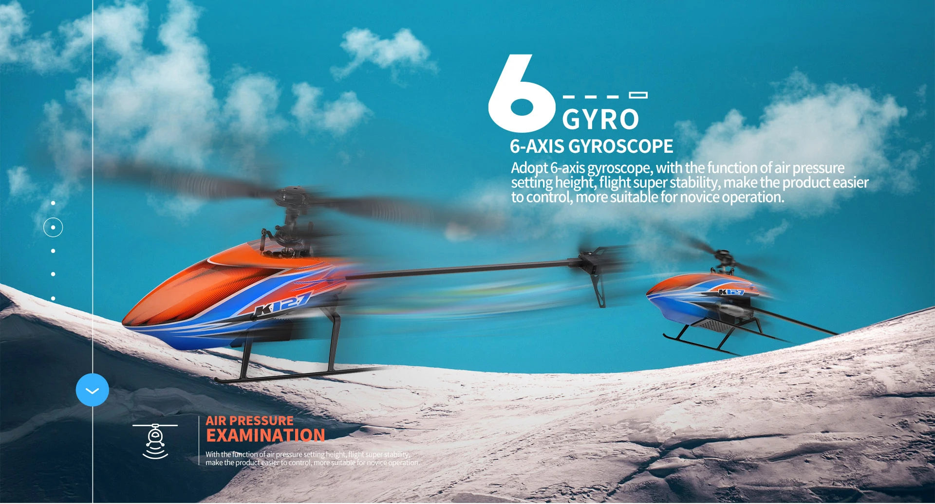 Wltoys K127 Rc Helicopter, AIR PRESSURE EXAMINATION With the function of air pressure setting height