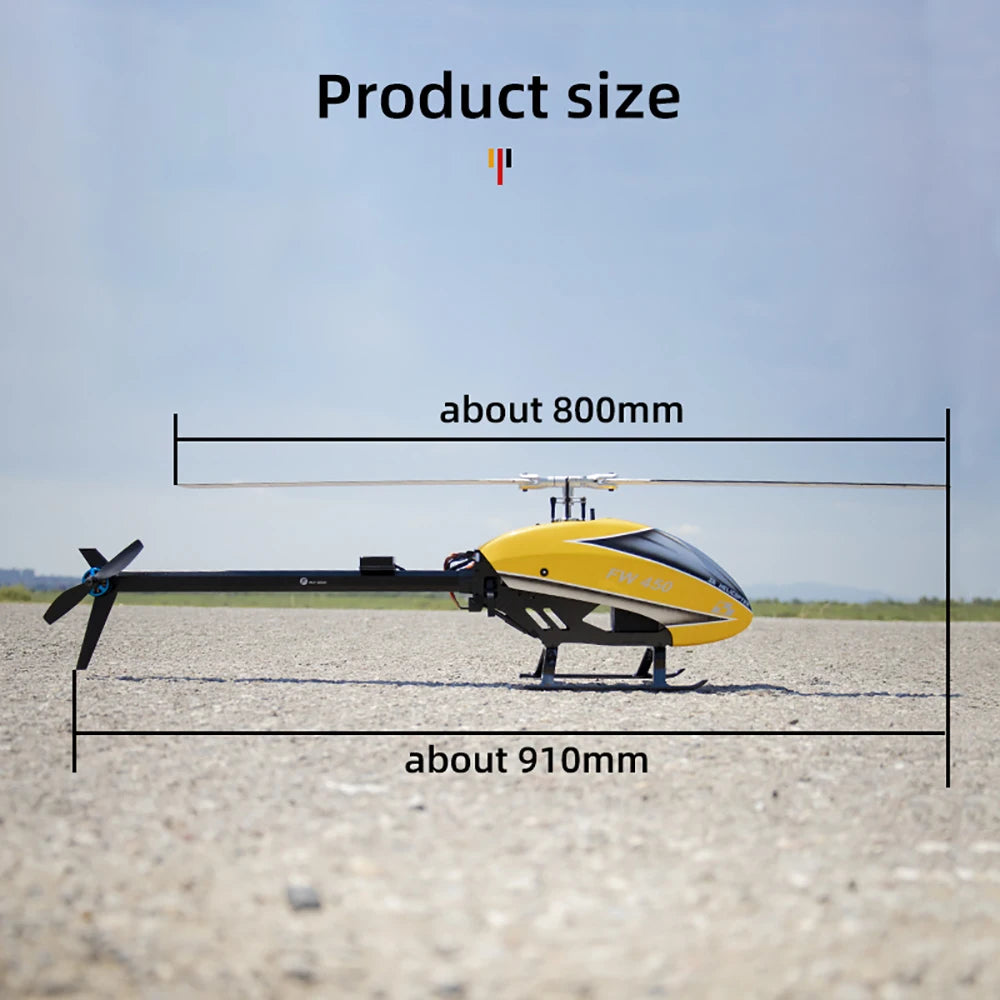 Fly Wing FW450L V2.5 RC Helicopters, Product size about 80Omm about 910