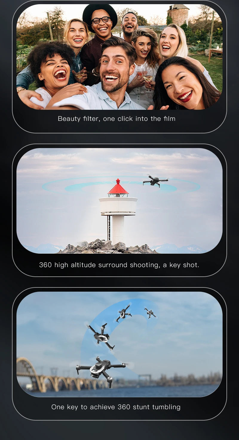 S150 Drone, one click into the film 360 high altitude surround shooting . one