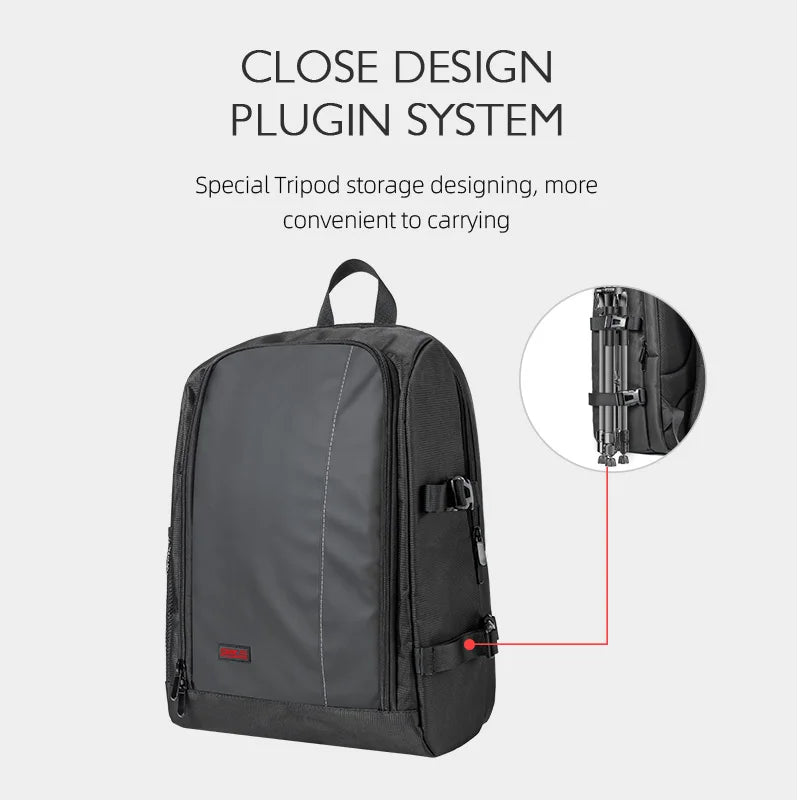 Close design plugin system, special tripod storage, convenient carrying.