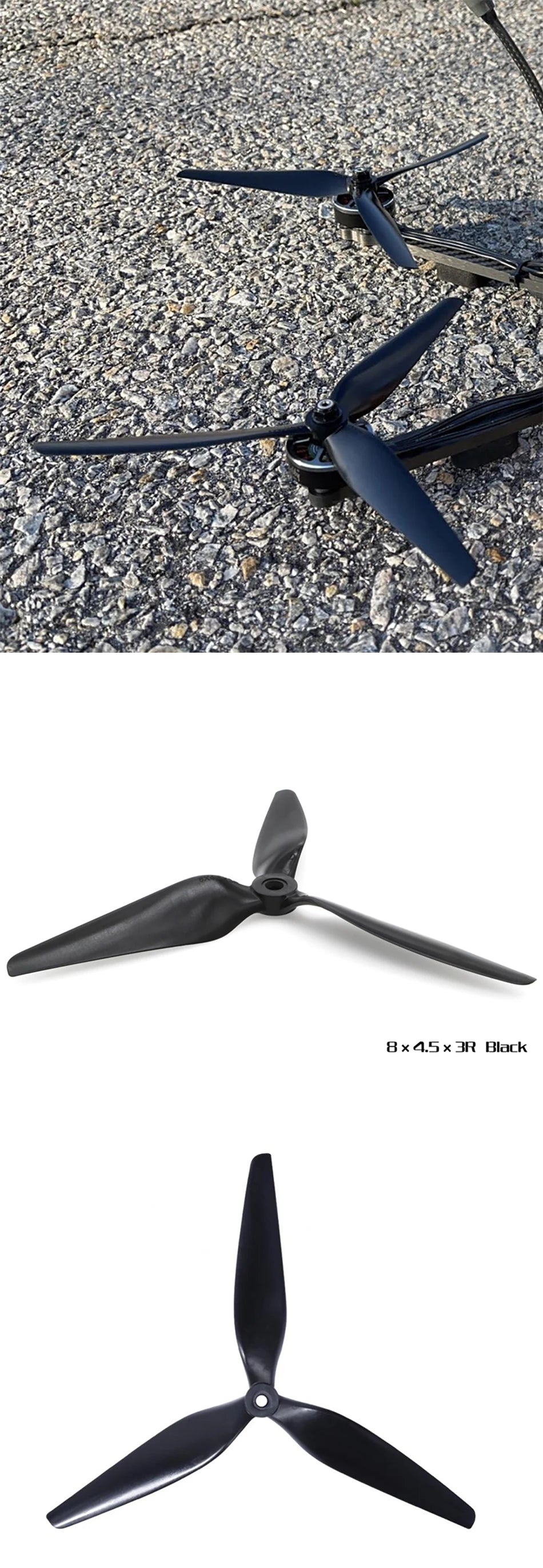 1/2Pairs HQPROP 8X4.5X3 Propeller, HQPROP 8X4.5X3 Propeller SPECIFICATIONS Use