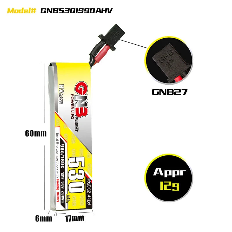 Gaoneng Lithium-Ion Power Cell, 530mAh Capacity