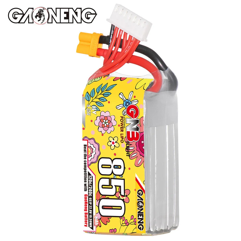 GaoNeng GNB 6S HV 22.8V 850mAh 120C Lipo Battery  For FPV Racing Drone