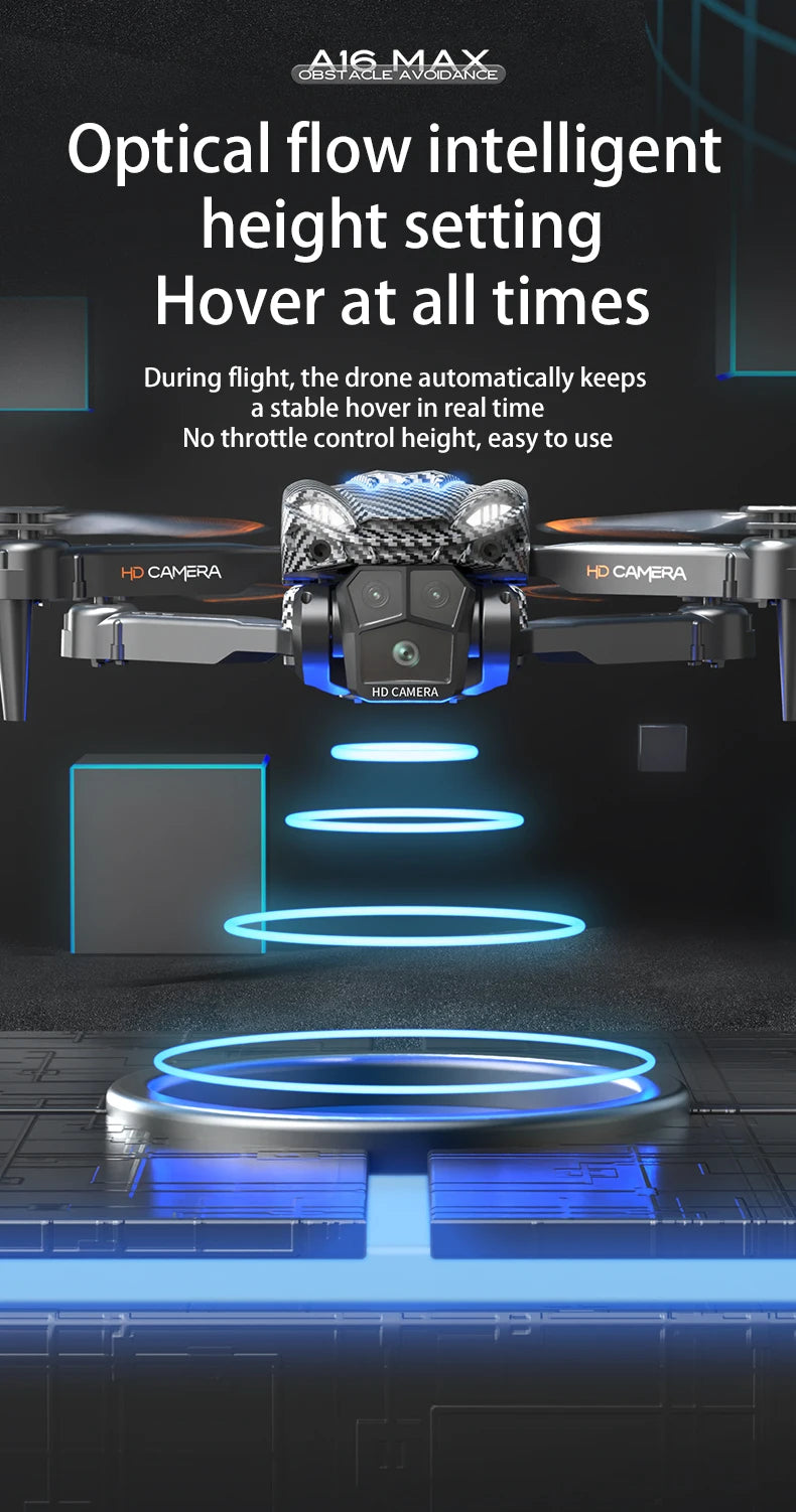 A16 MAX Drone - 4K Profesional GPS FPV Dual HD Camera Drones With Brushless Motor 5G WiFi RC Quadcopter Toys VS SG108 Pro KF102 13 A16 MAX Drone, gbs16 acle nzbare optical flow