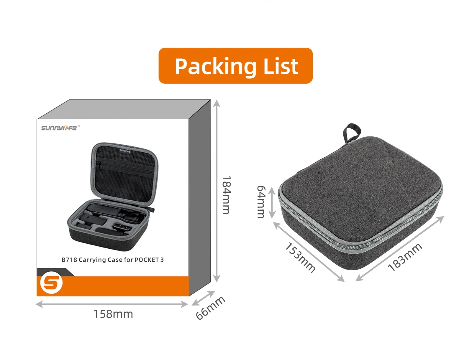 For DJI Pocket 3 Storage Bag, DJI Pocket 3 Compact Clutch