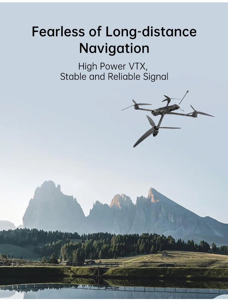 Sequre Bkli10 10Inch FPV, Stable and reliable signal, long-distance navigation capabilities, and high power VTX for fearless racing.