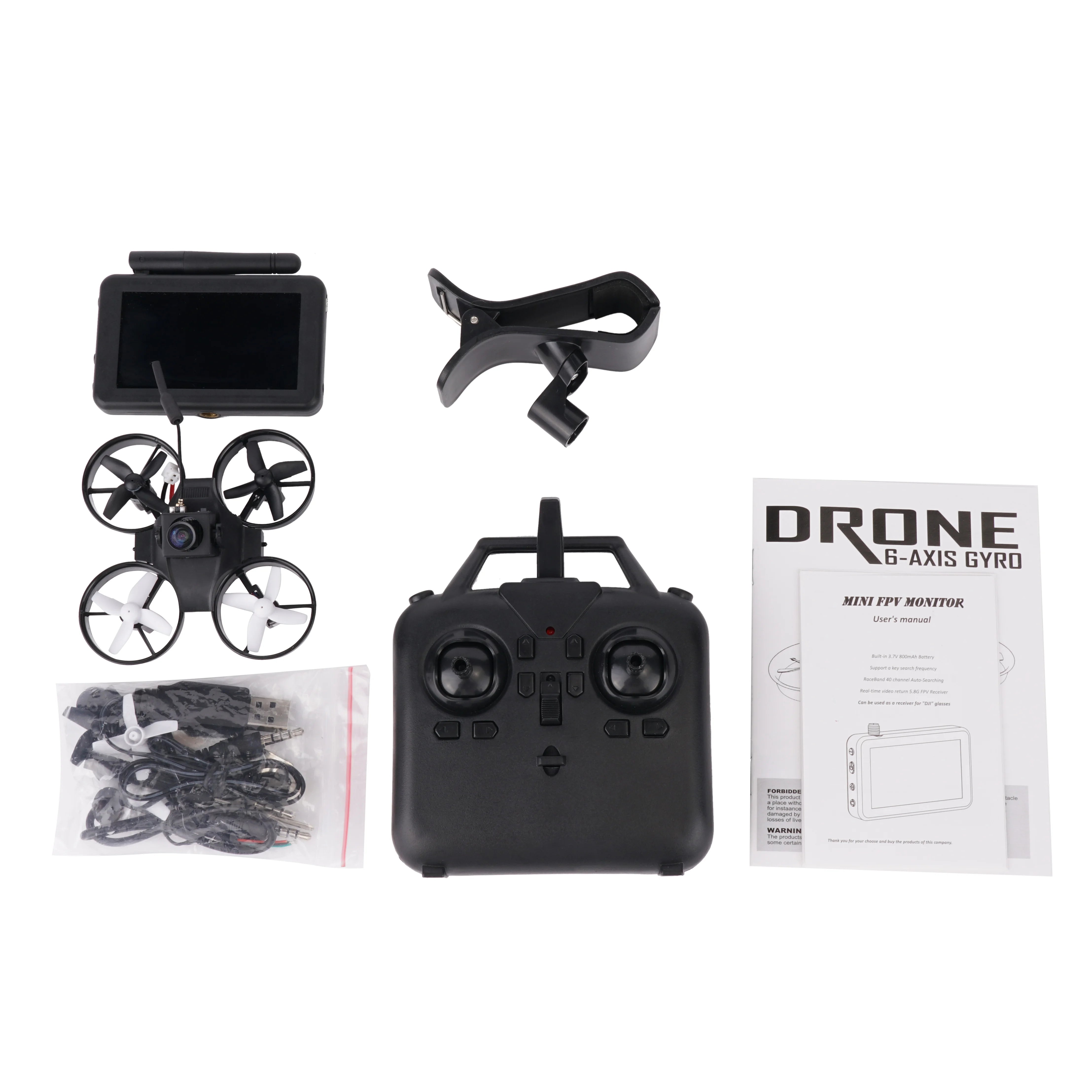 RTF Micro FPV RC Racing Drone - Quadcopter Toys w/ 5.8G S2 800TVL 40CH Camera / 3Inch LCD Screen Auto Search Monitor Helicopter Drone 13 RTF Micro FPV RC Racing Drone, DRONE 6-AXIS GYRO MINI FPV MONITOR User