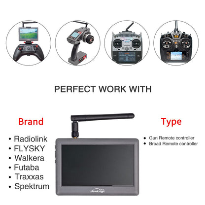 Hawkeye Little Pilot 5.8G FPV Monitor - 480×272 4.3inch Screen 48 Channels FPV Display Screen Receiver Integrate for RC Drone