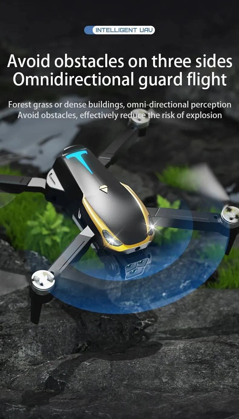 TESLA Drone, INTELLIGENT UAU Avoid obstacles on three sides Omnidirectional guard flight Forest grass or