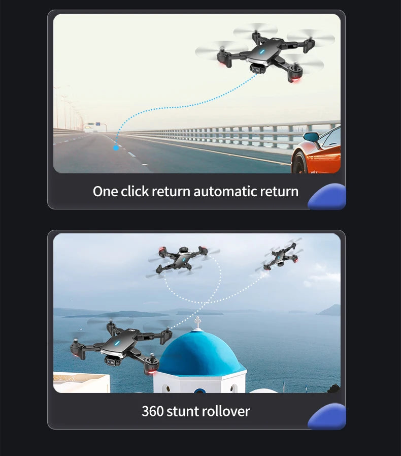 S169 Drone - ESC Camera HD 4K WiFi FPV Quadcopter Children Toys RC Helicopter Remote Control Kids Toy 27 S169 Drone, one click return automatic return 360 stunt roll