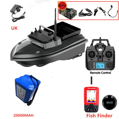 Tccicadas V060 GPS Fishing Bait Boat, GPS Fishing Bait Boat with Remote, Fish Finder, Battery and Accessories