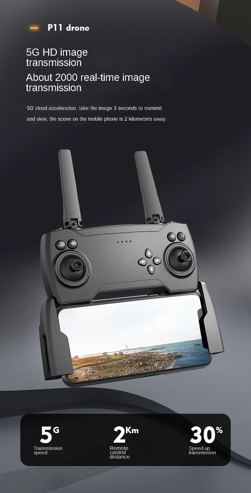 P11 Drone, p11 drone 5g hd image transmission about 2000 real