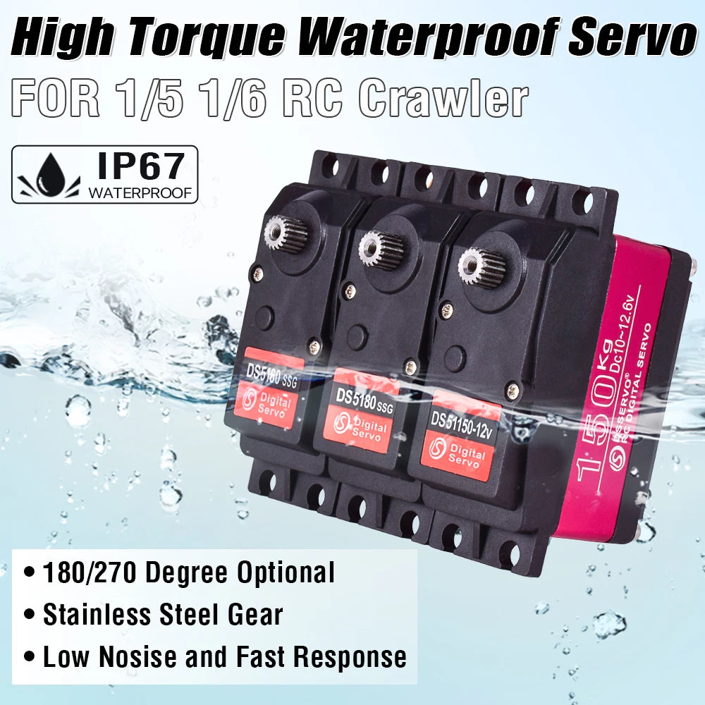 DSServo, High Torque Waterproof Servo FOR 1/5 1/6 RC Crawler 