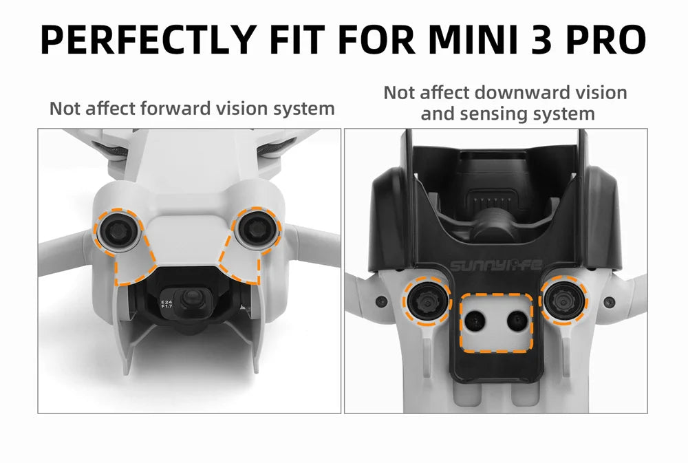PERFECTLY FIT FOR MINI 3 PRO Not affect downward vision Not affect forward vision