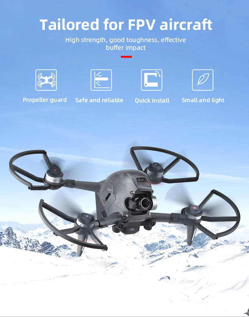 DJI FPV Propeller Guard Lens Cover Cap Antenna Signal Extender Landing Gear Propeller Box for DJI FPV Comb Drone Accessories 30 DJI FPV Propeller, Tailored for FPV aircraft High strength, good toughness, effective buffer impact Prop
