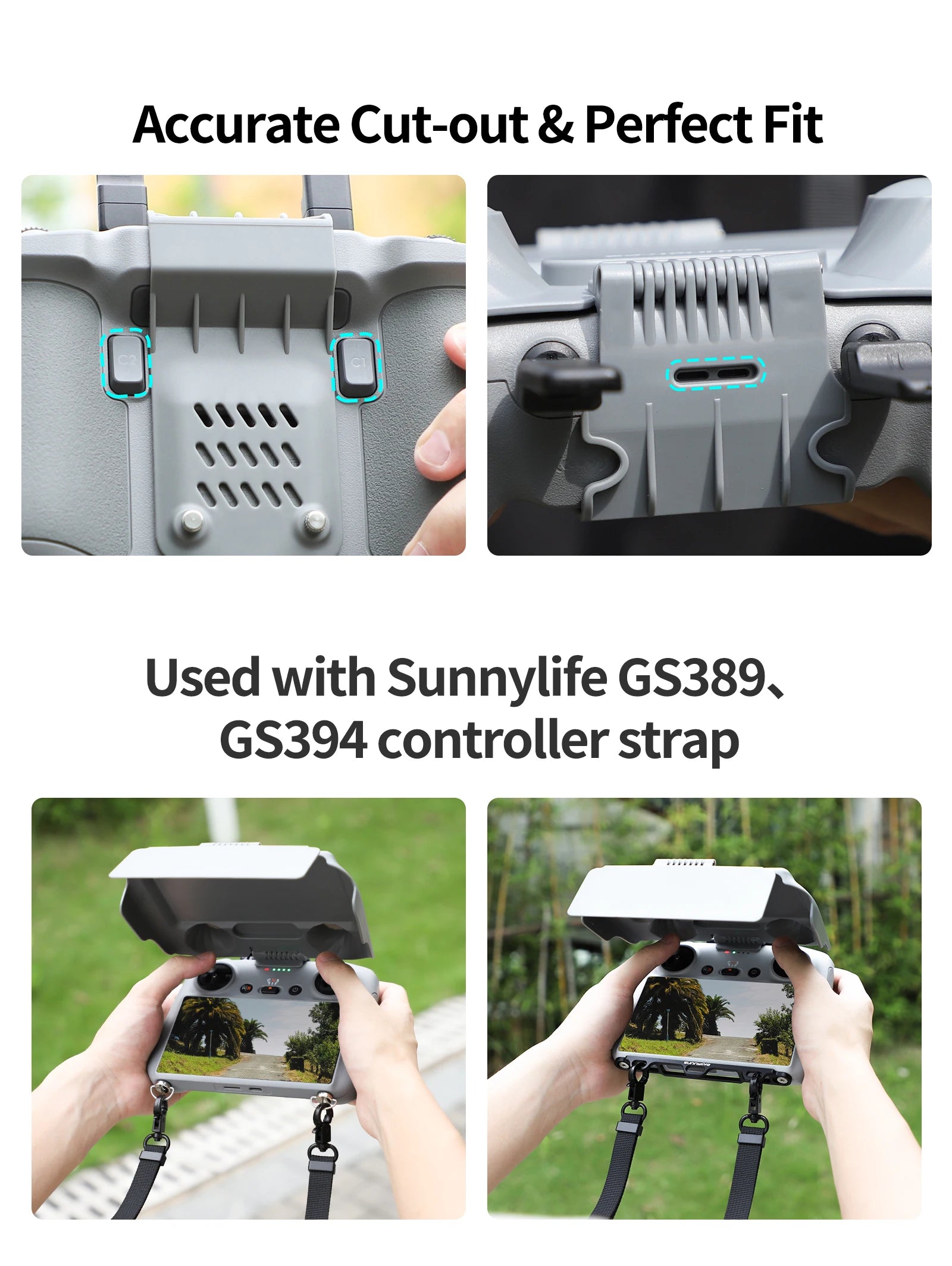 Accessories Kit for DJI Mini 4 Pro, GS394 controller strap is used with Sunnylife GS384 controller .