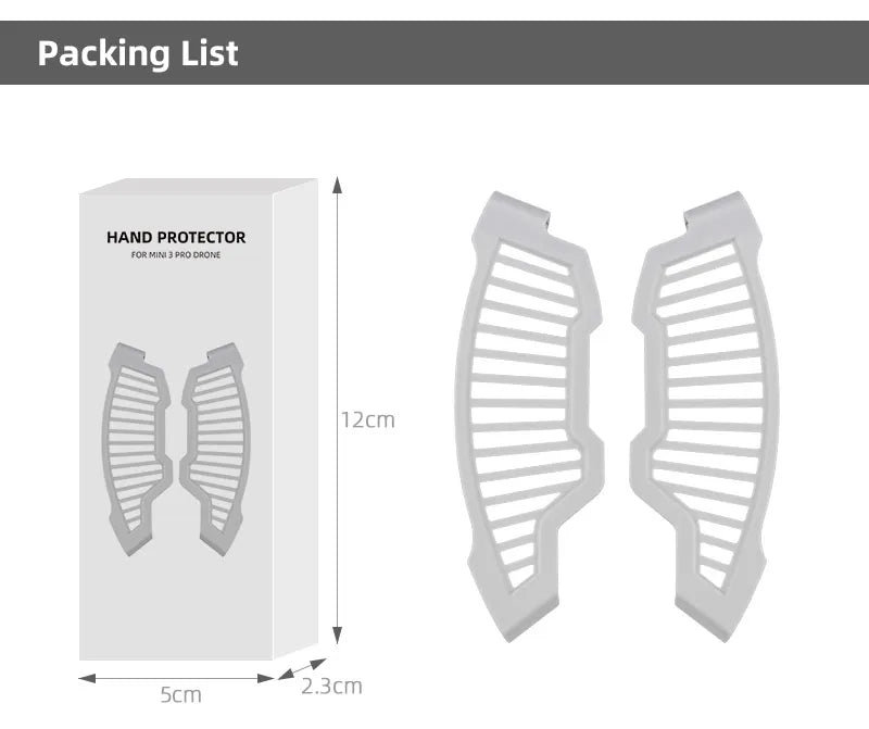 Hand Guard For DJI Mini 3 Pro Drone - Arm Reinforcement Protective Guard Take-off And Landing Safety Guard Drone Accessories 16 Hand Guard For DJI Mini 3 Pro Drone, Packing List HAND PROTECTOR For *inIProdrom 12cm
