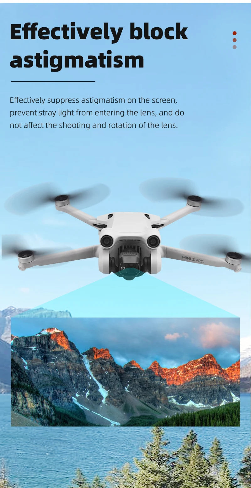 Lens Cover Sunshade Protective Cap for DJI MINI 3 PRO - Lens Hood Anti-glare Gimbal Camera Guard Props fixer Accessories 11 PRO MINI XL is a compact, lightweight, and easy-to-use lens