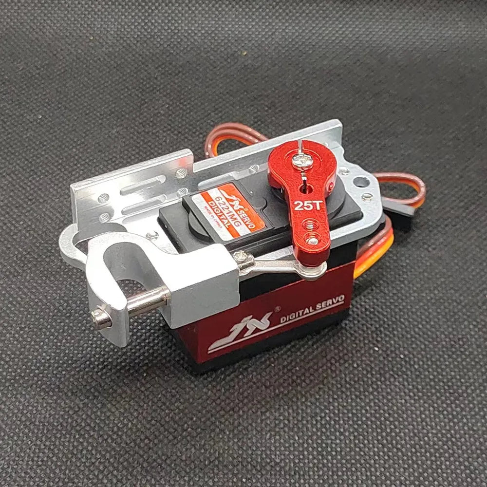 JX Servo 23kg Digital Airdrop, Steering gear controlled by remote control, with options for metal arms and servos at varying price points.