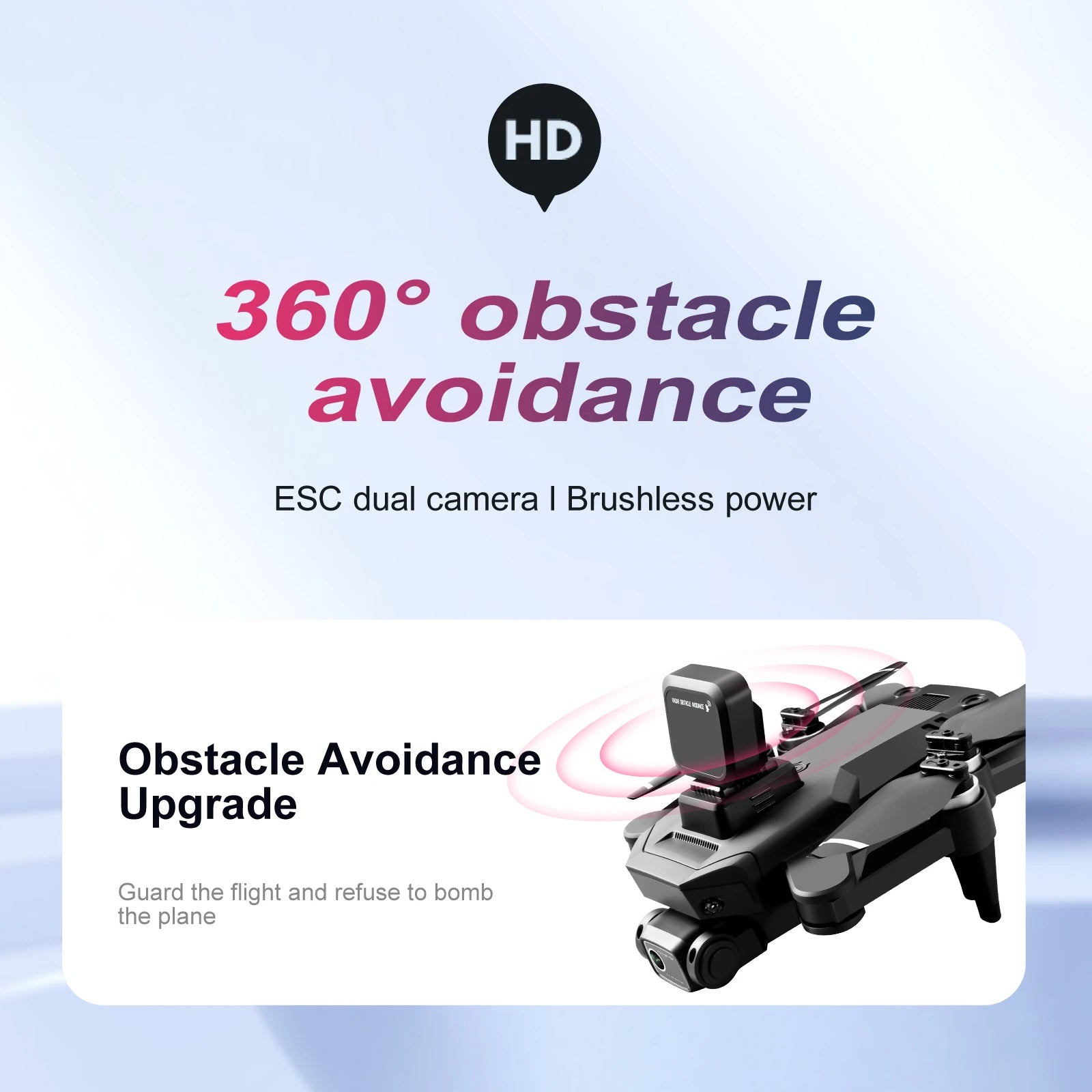 S109 GPS Drone, HD 3600 obstacle avoidance ESC dual camera Brushless power Obstacle Avoidance Upgrade