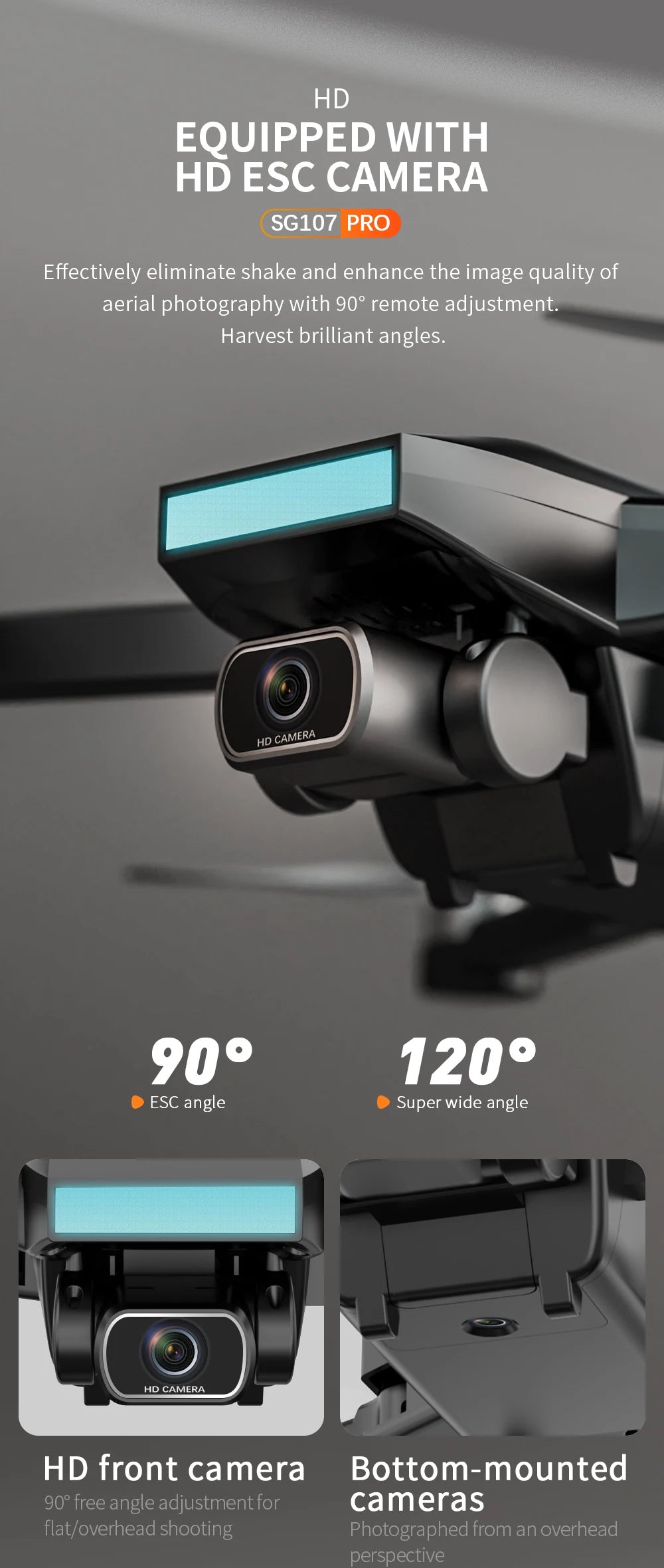 ZLL SG107 Pro Mini Drone, hd esc camera sg107 pro effectively eliminate shake