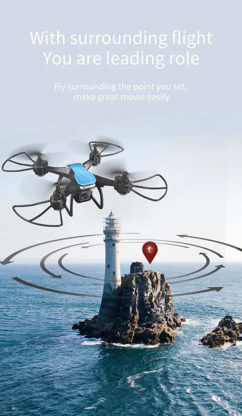 JJRC H108 DIY Assembly RC Drone - 360 Degree Flip Kids Photography Remote Control Aircraft with 4K Dual Camera Quadcopter Toy 27 with surrounding flight you are leading role fly around the point you set