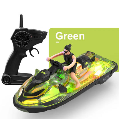 MN MODEL LM13-A Mini Jet Ski RC Boat 2.4G High-Speed Motorboat, 50m Range, Dual Motors, 3.7V 650mAh, 20min Runtime