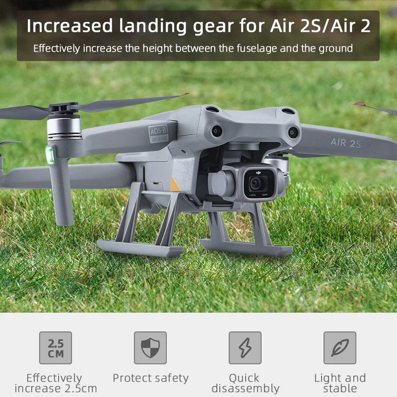 Extensions Landing Gear for DJI Mavic Air 2/2S Drone Extended Leg Quick Release Support Protector for Mavic air 2S Accessories 21 Extensions Landing Gear, increased landing gear for Air 2S/Air 2 Effectively increase the height between the fuselage