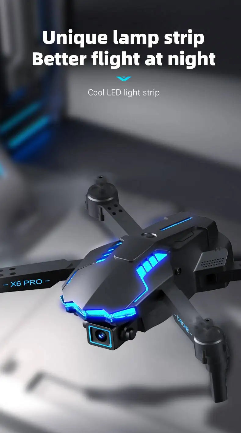 NEW X6 Drone, Unique lamp strip Better flight at night Cool LED light strip X6 PRO