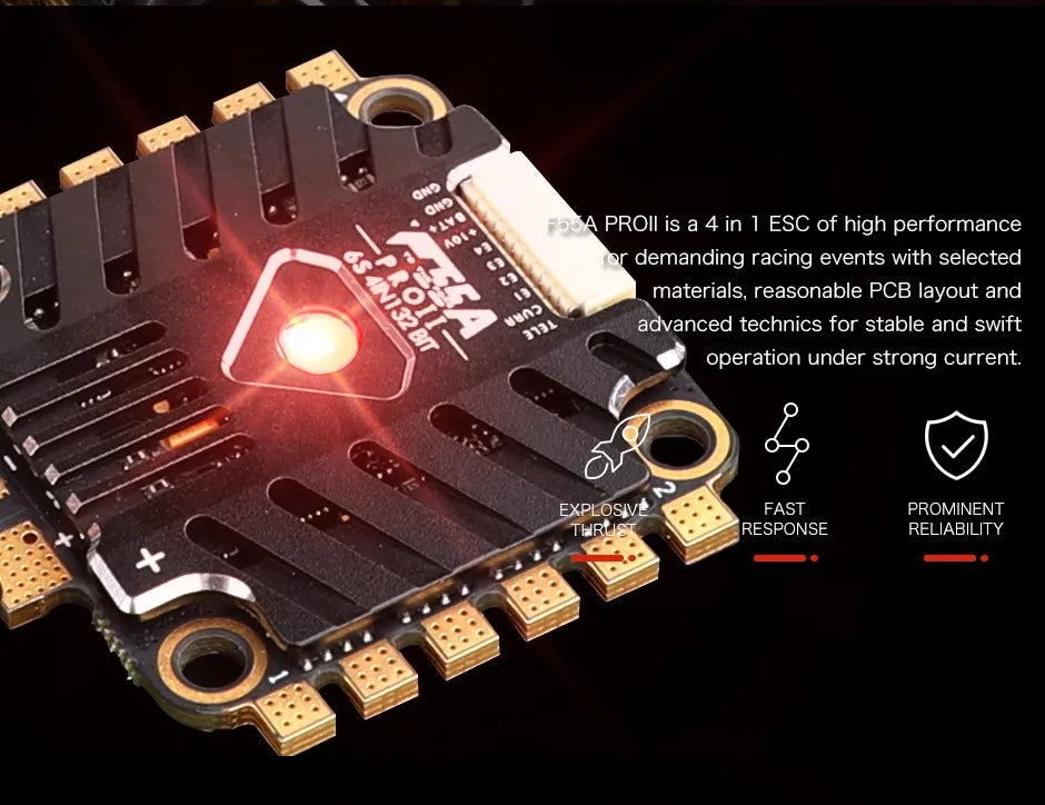 T-Motor F55A PROⅡ 6S 4IN1 LED 32bit ESC, T-Motor F55A