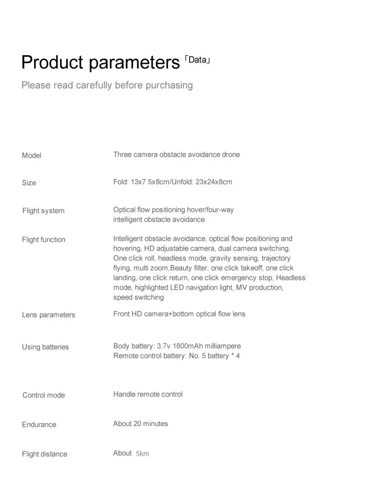 LU200 Drone - 8K GPS Professional Aerial Photography WIFI Optical Flow Localization Four-way Obstacle Avoidance Quadcopter 32 LU200 Drone, three camera obstacle avoidance drone fold: 3x7.sx