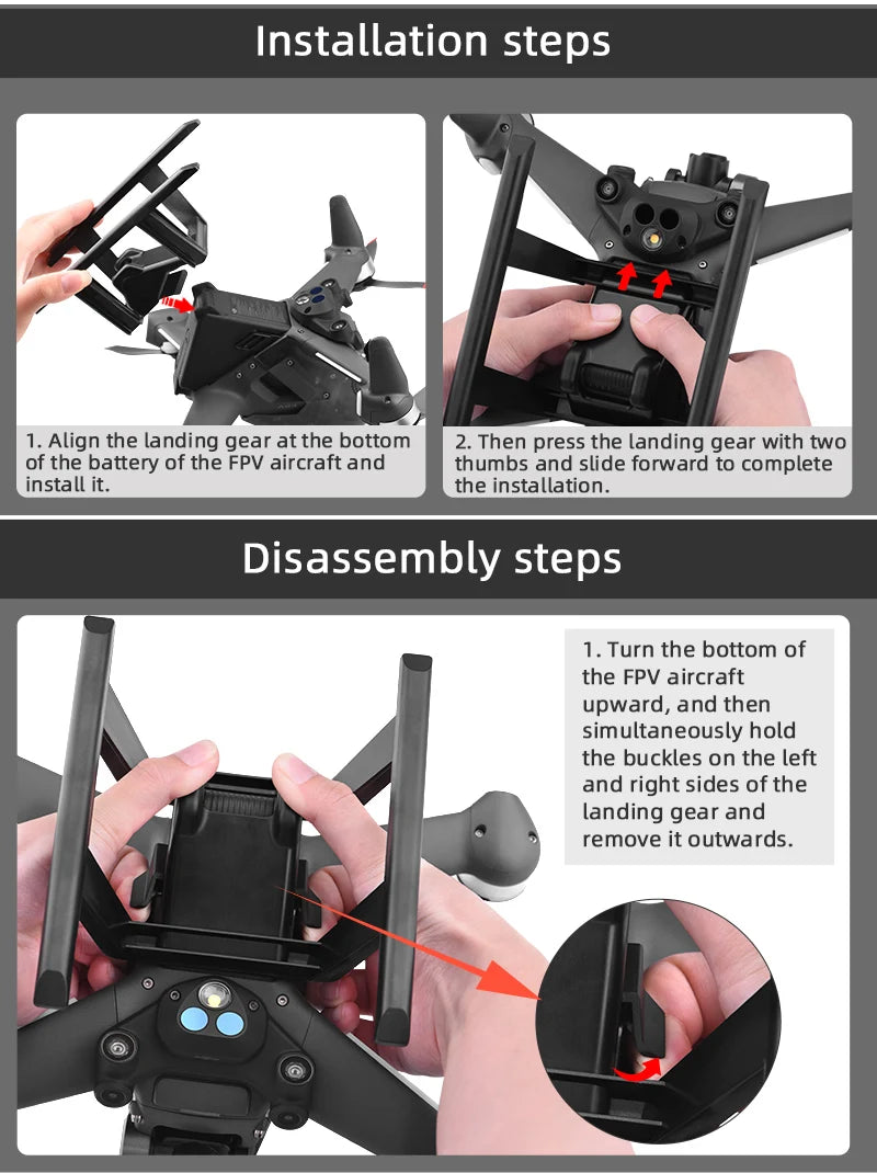 DJI FPV Propeller Guard Lens Cover Cap Antenna Signal Extender Landing Gear Propeller Box for DJI FPV Comb Drone Accessories 58 DJI FPV Propeller, landing gear should be aligned at the bottom of the FPV aircraft . then